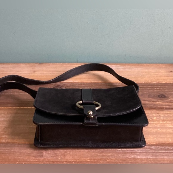 & Other Stories Ring Suede and Leather Crossbody Bag - Picture 8 of 11